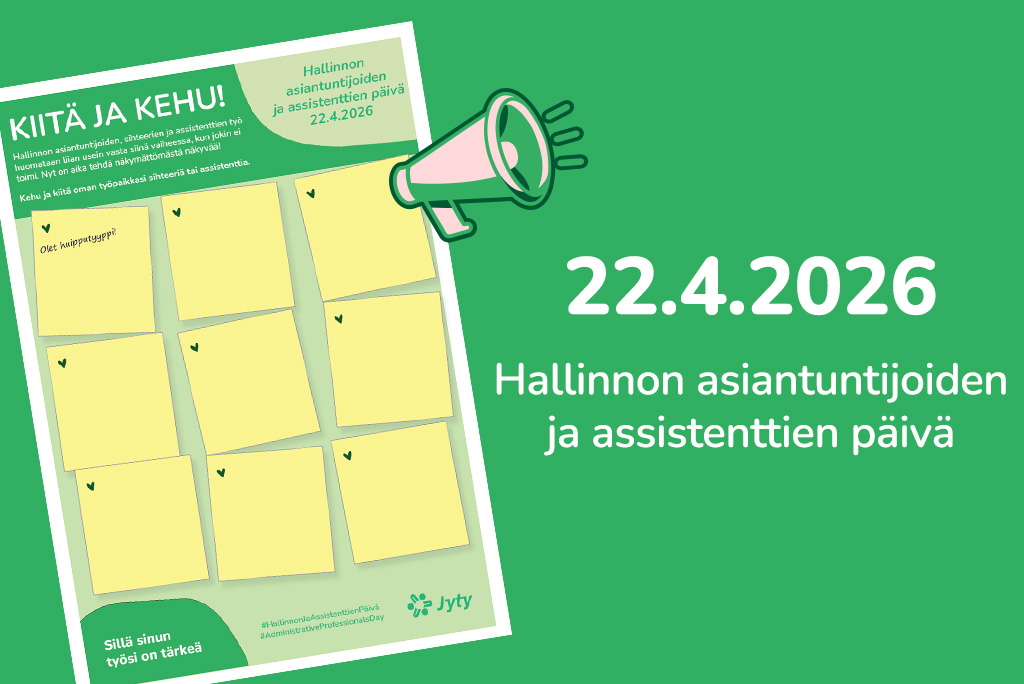 Hallinnon asiantuntijoiden ja assistenttien päivä 22.4.2026