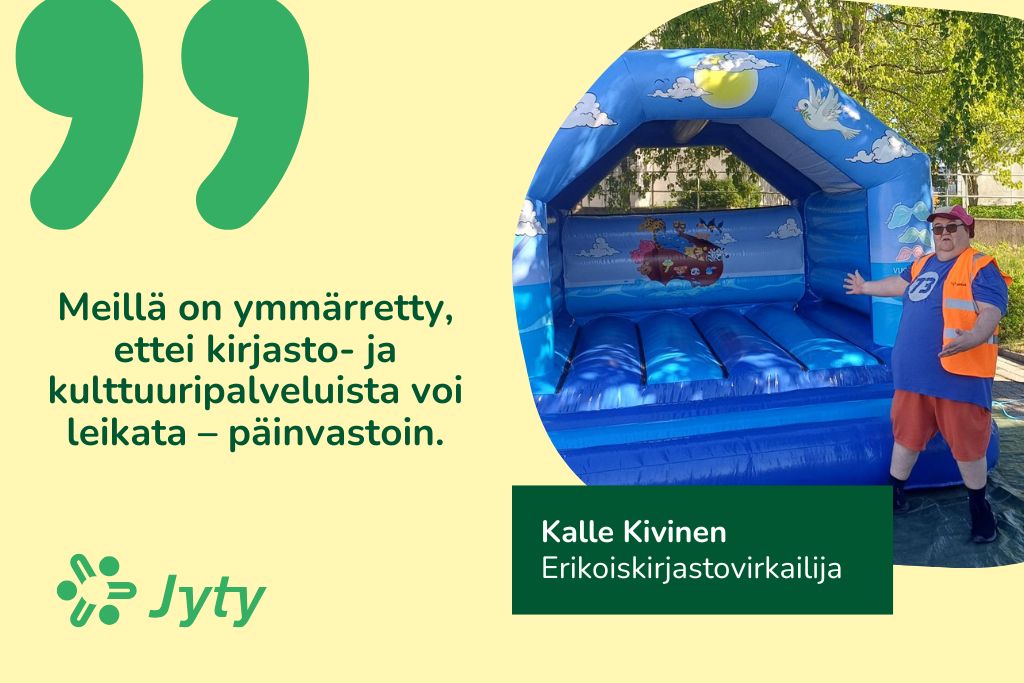 Meillä on ymmärretty, ettei kirjasto- ja kulttuuripalveluista voi säästää - päinvastoin, sanoo erikoiskirjastovirkailija Kalle Kivinen sitaatissa.